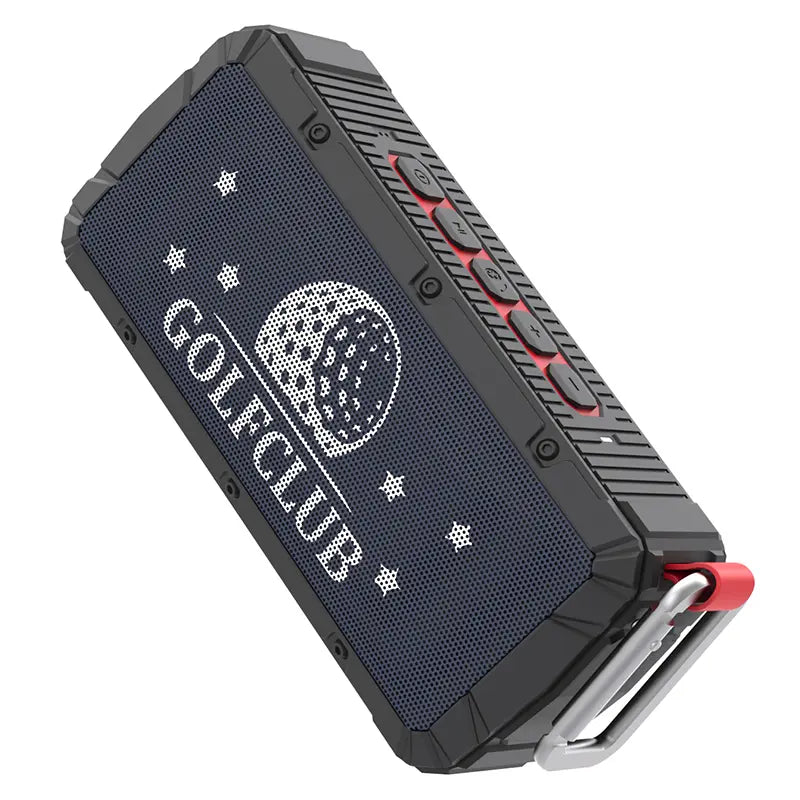 Custom V3M golf bluetooth speaker featuring a white printed golf club logo design.