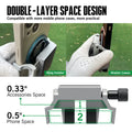 Golf phone mount with double-layer design for wallet cases and ring holders.