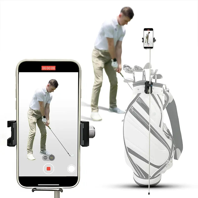 Dprofy magnetic golf phone mount swing aid recording golf swing, storage case version.