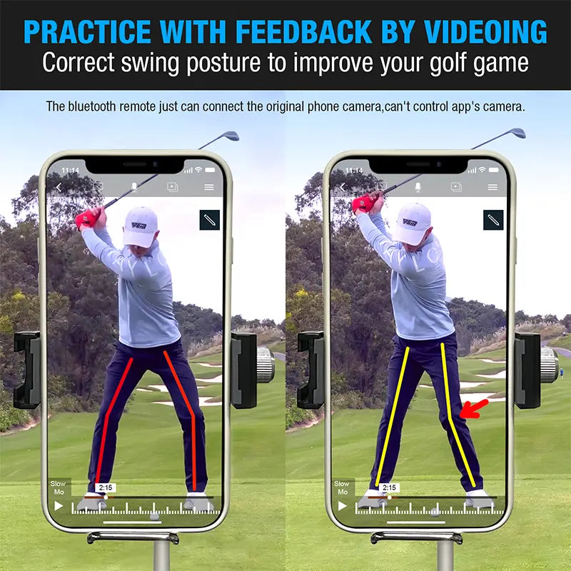Dprofy magnetic golf phone holder for videoing and correcting swing posture, storage case version.