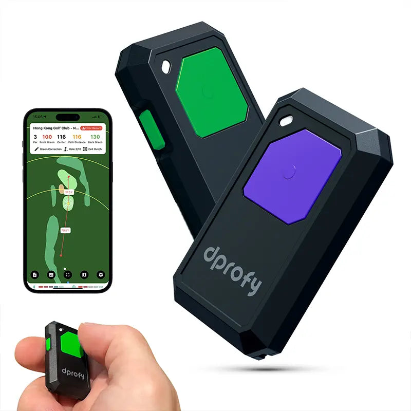 Dprofy Caddie Pro GR20 golf GPS range finder twin pack with mobile app.