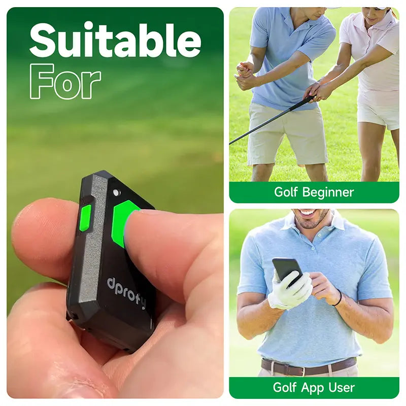 Dprofy portable golf GPS tracker suitable for beginners and mobile golf app users