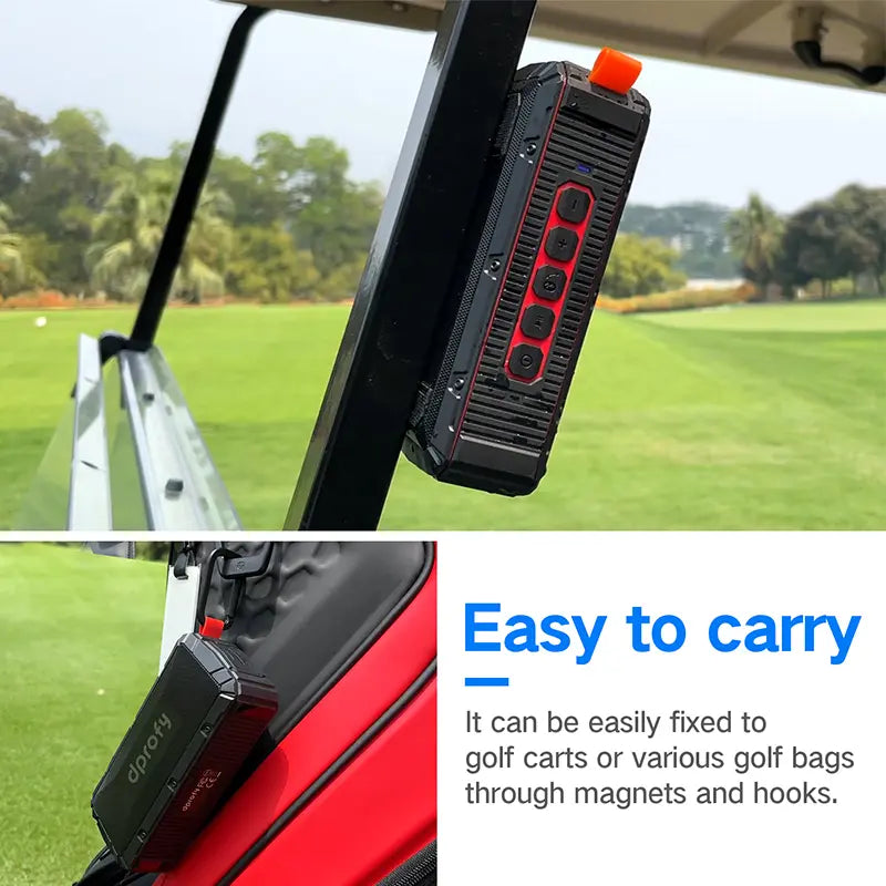 Dprofy V3M golf speaker standard model with aluminum carabiner hook