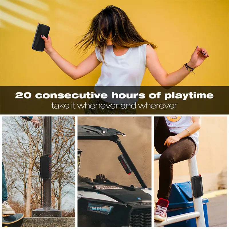 Dprofy V3M portable speaker standard 20 hours playtime lifestyle