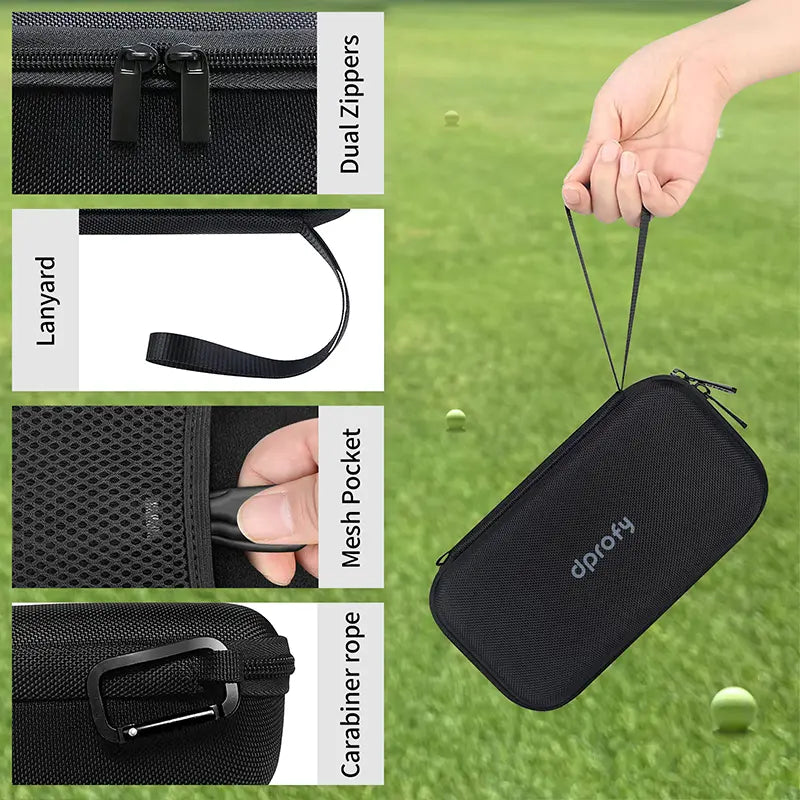 Features of Dprofy golf speaker travel case set with lanyard and carabiner
